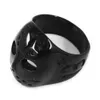 Gratis frakt! Halloween Jason Mask Biker Ring Rostfritt Stål Smycken Svart Pläterad Gotisk Skull Motor Biker Män Ring SWR0128B