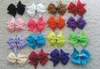 10% de desconto em 120 PCs / lote 3-3.5 polegadas Baby Baby Bows, Arcos de cabelo Grosgrain Ribbon Bow anexado com clipe de jacaré alinhado Crianças garota headwear.