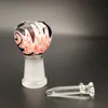 14mm 18mm Colorful Glass Bowls Dome Nail For Bongs Hookahs Female Male With Honeycomb Screen Round Oil Rigs