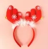 Bois de Noël oreilles avec cloches tête cerceau fermoir bandeau cheveux bandeau étudiants cadeau de Noël décorations de cerceau de cheveux livraison gratuite CH01003