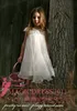 해변을위한 빈티지 꽃의 소녀 드레스 보헤미안 웨딩 라인 석 차 길이 캡 슬리브 제국 장식 Tulle First Communion Dresses