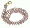 10st / mycket lila runda sötvattenspärrhalsband hummerlås för DIY smycken gåva 16inch P10