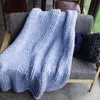 20 couleurs 2 tailles couverture tricotée tissage à la main accessoires de photographie Crochet lin laine couvertures cadeaux de noël