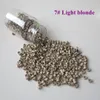 ( 1000pcs/bottle ) 4.5mm*2.5mm*2.5mm Blonde Micro Tubes with Silicone Micro Links Micro Tubes Micro Rings for Hair Extensions