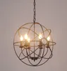 빈티지 산업 조명 펜던트 램프 FOUCAULT IRON ORB CHANDELIER RUSTIC IRON 로프트 조명 자이로 미국식 컨트리 스타일 직경 50cm 65cm