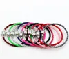 Enkele 925 zilveren sluiting lederen kralen strengen armbanden kettingen voor Pandora armbanden 17cm 19 cm 21 cm 20pcs / lot 57colors armband fit Europese charme kralen