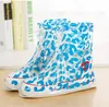 PVC overshoes women rain boots galoshes reusable shoe covers zebra print waterproof wear directly washed 4colors