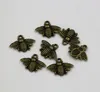 Hot sell ! 210 pcs Antique silver / Gold / Bronze Zinc Alloy Lovely Single-sided Bee Charm Pendant 16x20mm DIY Jewelry