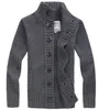 2014 Moda New outono inverno dos homens Cardigan camisola casacos mistura De Lã Engrossar Magro fit blusas de malha roupas masculinas