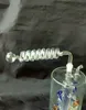 Wholesale free shipping-----2015 new 8 spiral curved transparent glass pot, glass Hookah / glass bong accessories, length 15cm