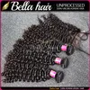 Bella Hair Bundles with Closure Brazilian Virgin Curly Weaves Natural Color Extensions Julienchina