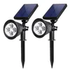 그라운드 램프 4 LED 태양 광 발전 스포트라이트 방수 조명 램프 야외 정원 장식 조경 조명