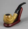 Wholesale hot sell Smoking Accessories Bending Type green Macassar Ebony tobacco pipes 9mm filter element 1336