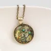 Mechanical Watch wheel gear Pendant Necklaces Charm Chains Time gem glass Statement Vintage Ancient Bronze Glass Cabochon jewelry Free DHL