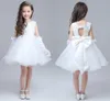 Bollklänning Little Girl's Pageant Dresses With Beads Beauty Cute Flower Girls Dress Custom Made Kids Formal Wear HY1301