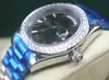 Dostawca Dostawca Data Dzienna Stal Nierdzewna Automatyczne męskie Zegarek Casual 118238 41mm Green Dial Diamond Bezel Męskie Zegarki