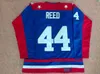 Vintage Team USA Mighty Ducks D2 Movie Hockey 96 Charlie Conway 44 Fulton Reed 21 Dean Portman Jerseys Stitched Cheap Red Blue Alternate