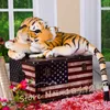 Dorimytrader big lying tiger little child tiger plush toy Doll realistic animal tiger birthday gift for Kids 24inch 60cm DY618991193690