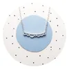 30PCS Ocean Wave Bar Necklace Open Cloud Necklaces Scalloped Pendant Beach Simple Geometric Chevron V Necklaces