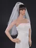 حار أفضل بيع واحدة الطبقة الأبيض العاج الكوع طول الزفاف الحجاب الزفاف مع مشط كريستال مطرز حافة