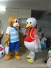 2017 offre spéciale belle singes et canards dessin animé poupée mascotte Costume livraison gratuite