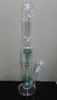 Perc con forma de campana de vidrio grande y perculador de 12 brazos más bongs de vidrio de panal verde de 19 "pipas de agua de vidrio con un tamaño de junta de 18,8 mm