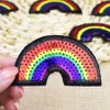 10pcs Rainbow remendos lantejoulin para roupa de ferro na transferência applique patch para bolsas jeans diy costurar em lantejoulas de bordado