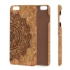 Wholesale Real Wood Cases Cork Phone Cover For Iphone 7 8 plus 6 6s X 10 Fashion carving Pattern Waterproof Wooden Cell Covers Shell Mobile Case Shockproof