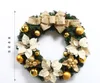 55cm diameter golden and red christmas decorative flower wreath Christmas Garland Gift for home garden and hotel