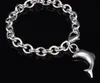 Free Shipping with tracking number Top Sale 925 Silver Bracelet Hanging Dolphins Bracelet Silver Jewelry 20Pcs/lot cheap 1812