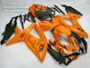 Fairing Kit voor Suzuki GSXR750 GSXR600 2008-2010 K8 Plastic Backings K9 GSX-R600 / 750 08 09 10 Oranje Black Bodykits R52P