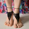 1 par ou 2 PCS sandálias footless casamento sapatos de praia yoga sandália nu crochet pé jóias pés dama acessório tanga pé