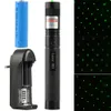 303 Green Laser Pointer Pen 532nm 1mw Justerbart fokus Batteri + Laddare EU Adapter Ange gratis frakt