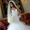 Luxurious 2015 Vintage Lace Mermaid Wedding Dresses Sexy Backless Bridal Gowns Spaghetti Straps Sequins Tulle Puffy Skirt Vestidos7165069