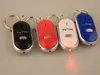 100PCS / LOT FREE SHIPPING LED Key Finder Locator Hitta förlorade nycklar Kedja Keychain Whistle Sound Control Nyingring