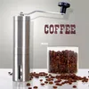 실버 스테인레스 스틸 핸드 수동 수제 커피 콩 그라인더 밀 주방 연삭 공구 30g 4.9x18.8cm 홈