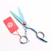 6 '' 17.5cm Japan 440c Purple Dragon Professional Human Hair Scissors Skärning Tunning Saxar Frisör Saxar Salong Style Tools Z9017