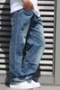 جديد الموضة الشعبية سكيت السراويل الفضفاضة الجينز الرجال الهيب هوب الترفيه السراويل السراويل كبيرة الحجم 30-46 -077 #