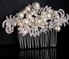 2015 New Arrival Luxuoso Pesado Cristal Cabelo Combs Pérolas Acessórios Para o Cabelo de Casamento Tiaras De Noiva Cabeça Jewel TS00093