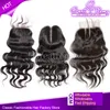 4pcs/lot Virgin Human hair bundle with closure Brazilian hair body wave 3 bundles with 1piece closure free/middle/three part factory outlet