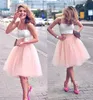 2016 Instock Cheap Summer Tiered Tutu Skirt Tulle Short Bridesmaid Dresses 7 layers Female Party Skirts Girls Fashion Ball Gown Knee Length