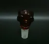 Em estoque! Bacia de vidro do projeto do crânio 18.8mm seis cores espessura de 7mm cabida para o vidro Ashcatcher Bongs e bubblers de vidro