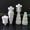 100 Pcs ceramic domeless nail 6 in 1 male and female joint 10mm& 14mm&19mm can use oil rig VS titanium nail quartz nail Free DHL