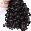 human virgin hair buntar extensions curly wave malaysisk 100 obearbetade hårvävar dubbelväft naturlig svart 34st bellahair 834inch 8a