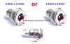 200ピース2.1mm x 5.5mm DC電源アダプタメスプラグジャックパネルマウントコネクタソケットアダプタ2.5mmx5.5mmフェデックス/ DHL送料無料