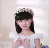 Mädchen Kopfschmuck Kinder Mädchen Blumen Stirnband Armband Schöne Blumengirlande Hochzeit Kopfbedeckung Haarschmuck Armband Rosa Weiß