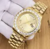 Topselling Watch President Day-Date 41mm 18038 big Diamond Bezel 18k Yellow Gold Mens Casual Watch Automatic Mechanical Men's Wristwatches