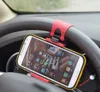 Free DHL Universal Car Steering Wheel Cradle Cellphone Holder Clip Car Bike Mount Stand Flexible Phone Holder extend to 86mm for iphon6 plus