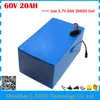 EU US no tax 1800W 60V 20AH Lithium battery 60V 20AH ebike Battery 60V e-scooter battery with PVC Case use 3.7V 5AH 26650 cell