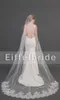 2016 وصول جديدة جميلة الحجاب الزفاف من Eifflebride مع حافة زين الدانتيل زين حوالي 2.5 متر الحجاب الزفاف الطويل